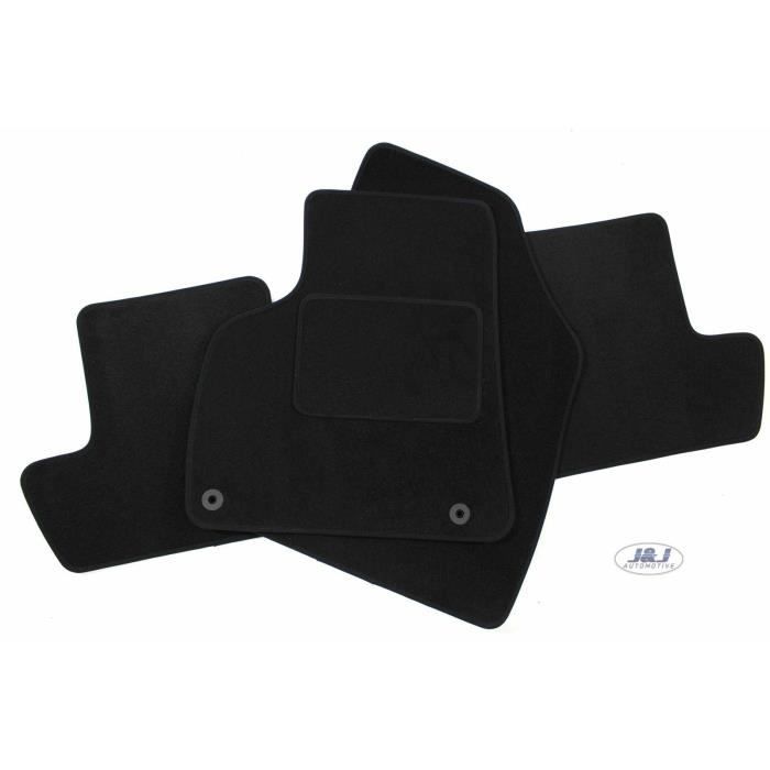 Tapis de Sol - J&J AUTOMOTIVE - Peugeot 3008 - Velours Noir - Sur Mesure - Antidérapant