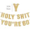 60th Birthday Banner - Gold Glitter, 60th Birthday Decorations for Men, Funny 60 Year Old Party Sign for Him, 60 Party Decor for Women