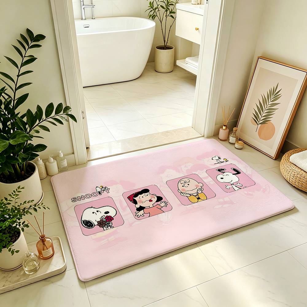 Classic-S-sNoOPyS Kawaii Carpet Bathroom Anti-slip Mat Door Mat Home Decoration Mat Entrance Door Mat Scratch-resistant Door Mat