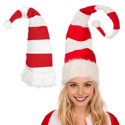 Christmas Santa Hat Plush Red And White Santa Hat Decoration Holiday Costume Accessory for Home Party Favors