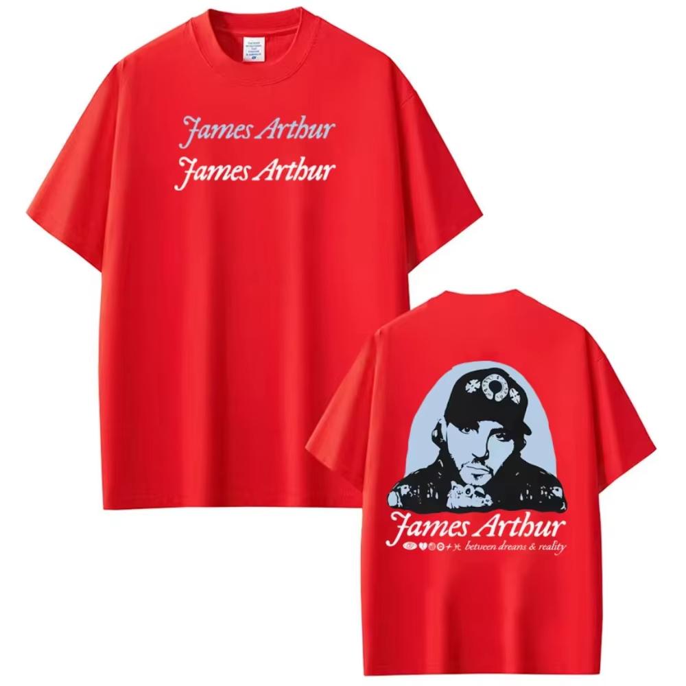 2026 Unisex Harajuku Style Comfortable Cotton Summer T-Shirt, Fashion Graphic Print Fan Gift Tee for Singer James Arthur Tour Concert T-shirt