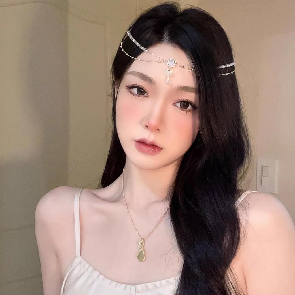 Bohemian Princess Tassel Forehead Pendant - Exotic Ethnic Style Hair Accessory