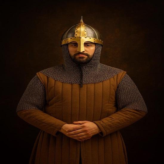 

Handcrafted Norman Nasal Helmet Steel Brass Viking Armor