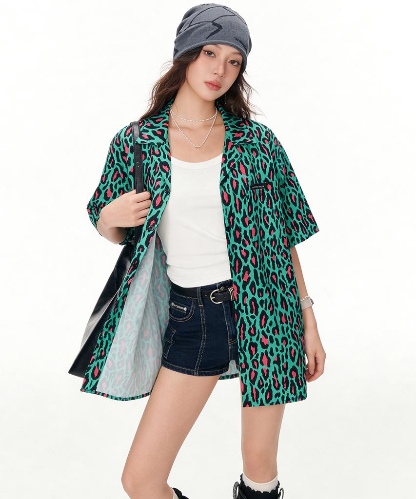 ARTISTWEAR [Atw] Tropic Leopard Half Shirt