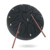 WellOrigin 6-inch 11-note D Major Slit Drum/Tongue Drum with Mallets, Finger Picks, and Storage Bag, Percussion Instrument for Healing, Meditation, Mu