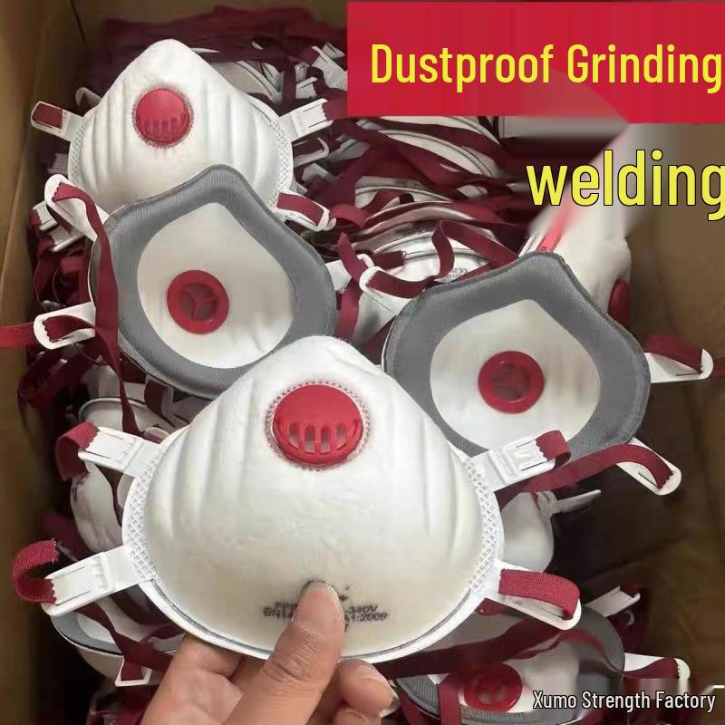 

Head-Mounted Dustproof Valve Mask for Industrial Welding and Grinding 10 pcs with Seal Ring