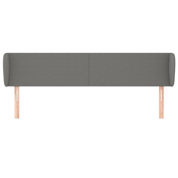 Tête de lit - Maison Exclusive - Gris foncé - 163×23×78/88 cm - Tissu respirant