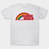 Asian Size Men Black Print T-shirt Reading Rainbow No-Cut Print Cotton Tshirt