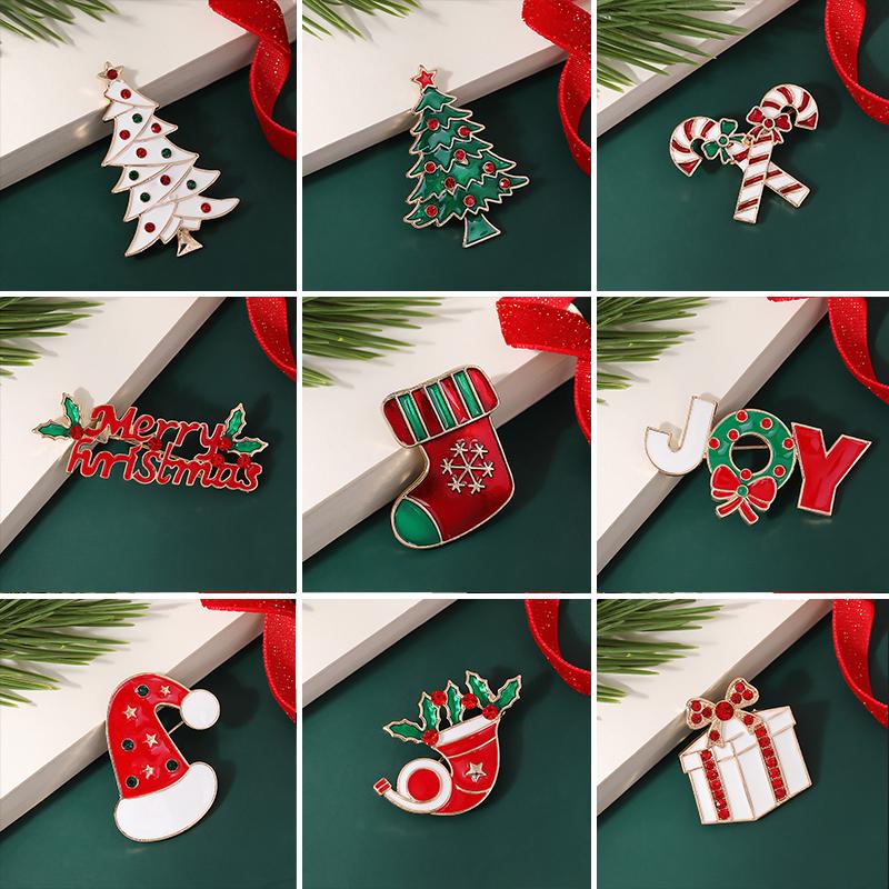 1PC Luxury Exquisite Christmas Decoration Fashion Jewelry Gift Party Christmas Brooch Pin