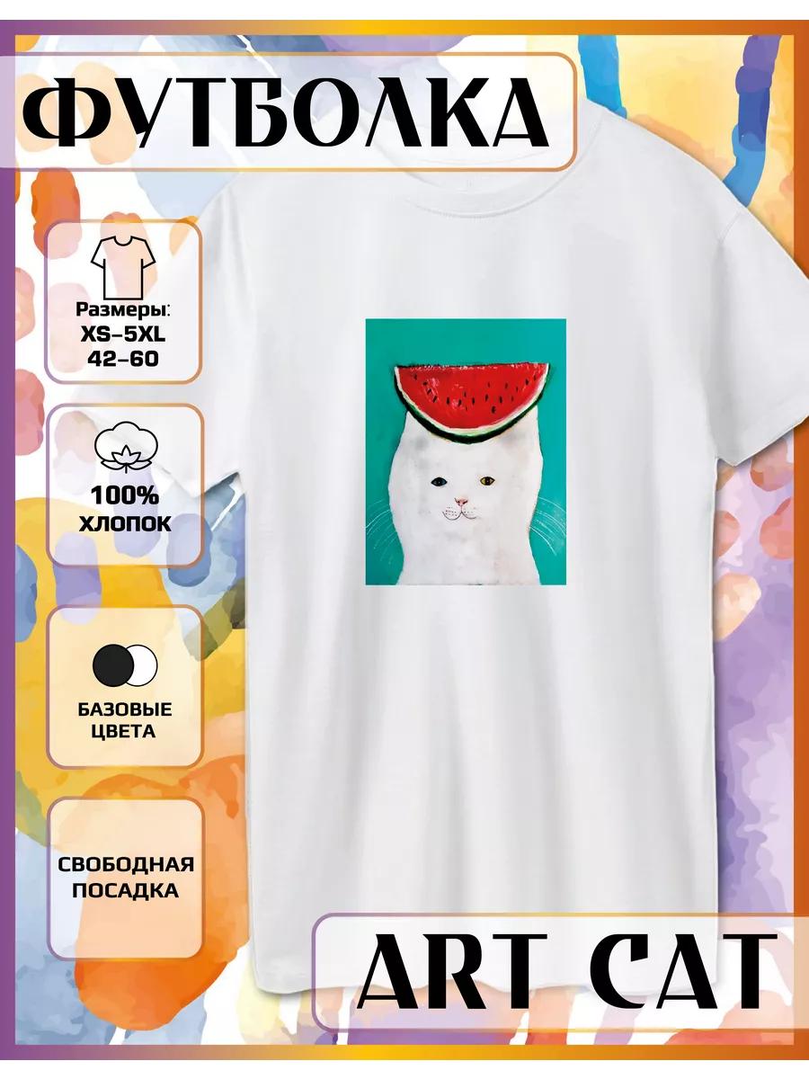 T-shirt with Portrait Cats print 4XL