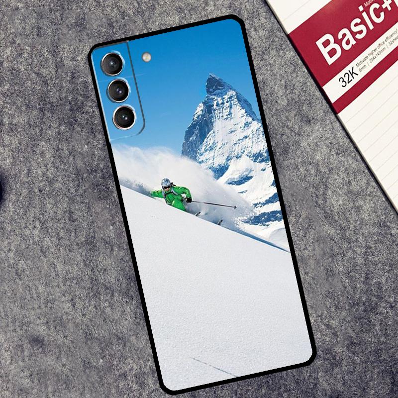 Ski Neige Snowboard Case For Samsung Galaxy S25 S26 Ultra S20 S21 S22 S23 S10 Plus S25 FE S24 Ultra Cover Coque