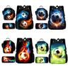 Nuovo zaino con motivo calcio Amazon, acqua, fuoco, baseball, zaino, borsa a tracolla, astuccio, set da tre pezzi