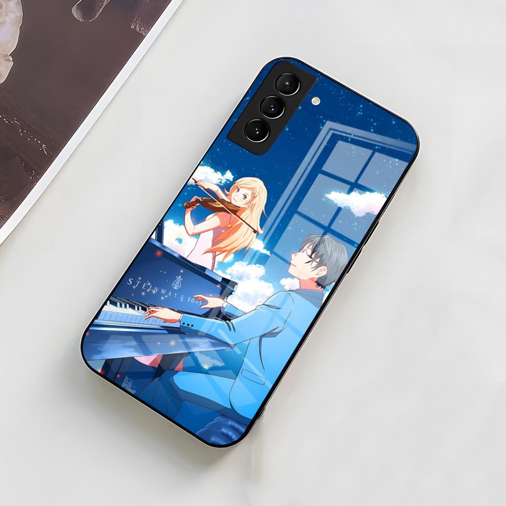 Y-Your Lie In A-April Anime Phone Case For Samsung A56 A36 A26 A16 A15 A25 A35 A55 A14 A34 A24 A54 Glass Case