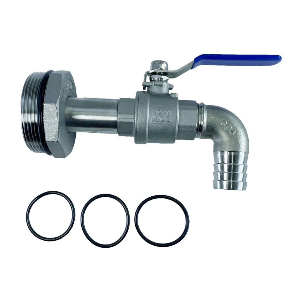 Drum Faucet Dn50 Stainless Steel 90 Degree 2" Stainless Steel Barrel Faucet