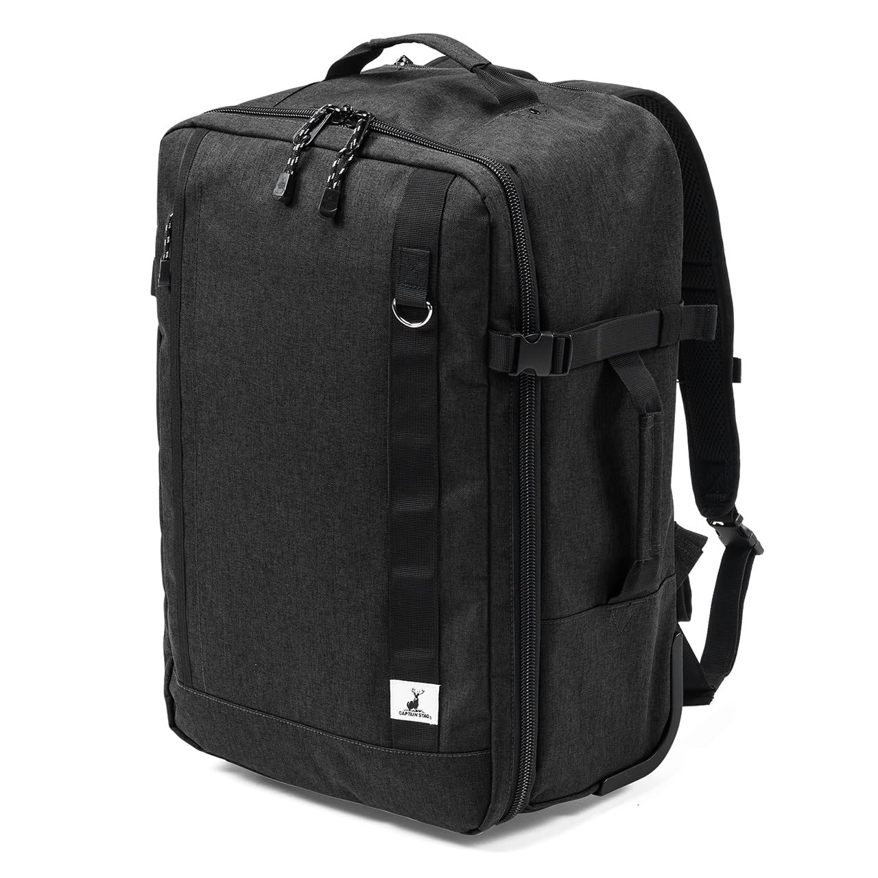 

Сумка-рюкзак на колесиках большой вместимости 35 л для деловых поездок, путешествий, ночевок, Captain Stag, черная [Sanwa Direct] Ручная кладь 2-3 200-BAGCR007BK2 чёрный