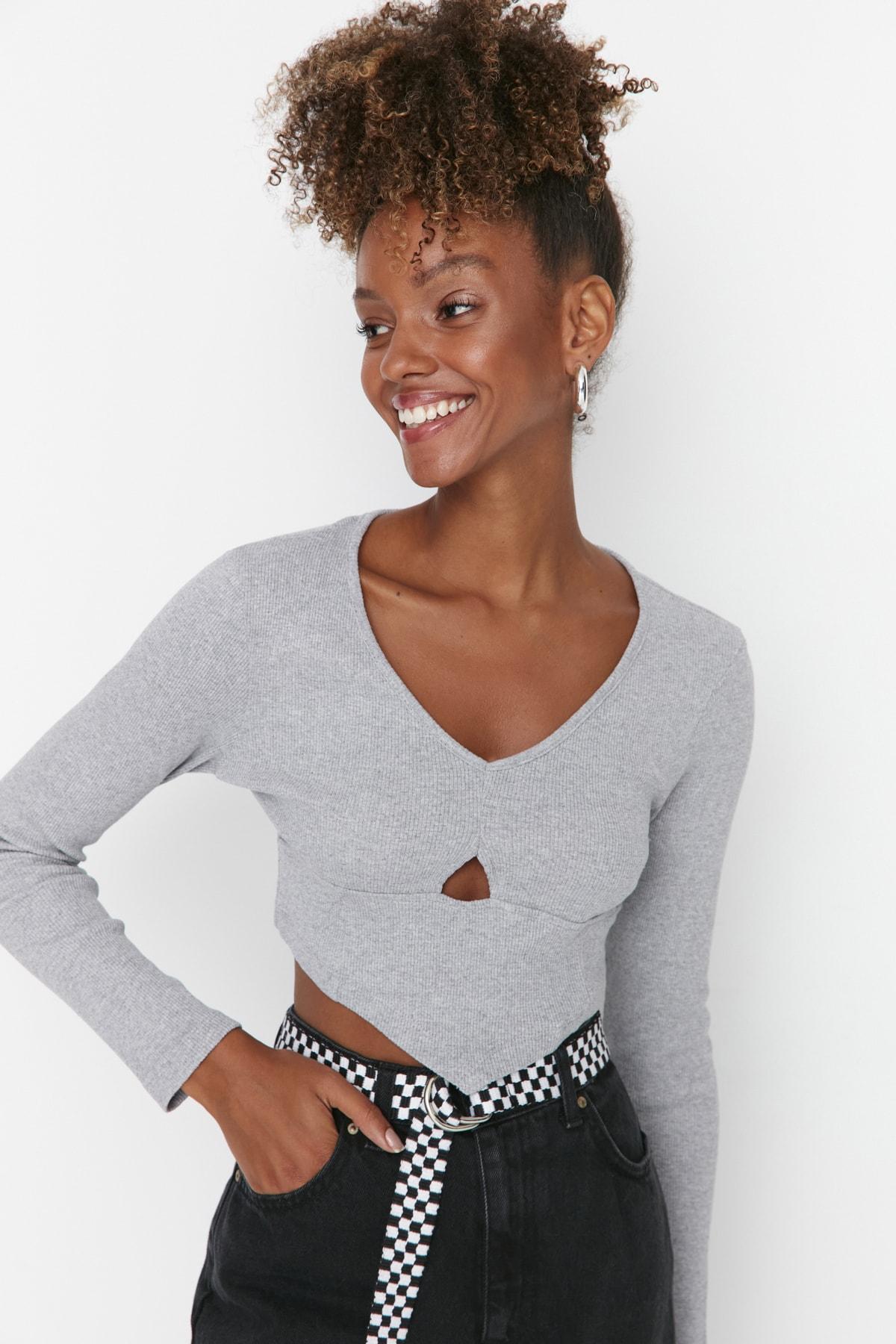 

Блузка - Серый - Slim fit