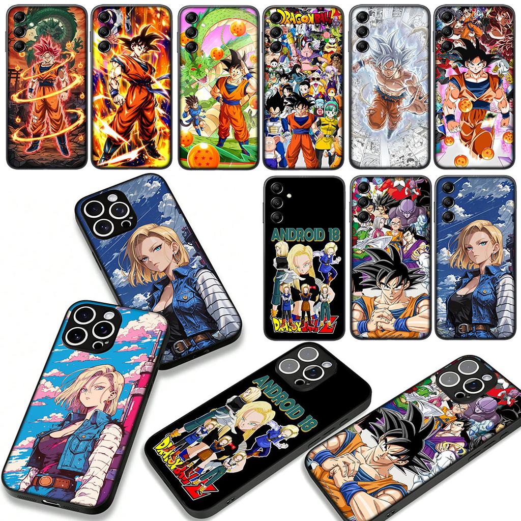 Phone Cover for Xiaomi Redmi Note 14 12 13 ProPlus A3 Pro Plus 12C 13C 14C 5G Case Dragon Gokus Ball Android 18 Casing