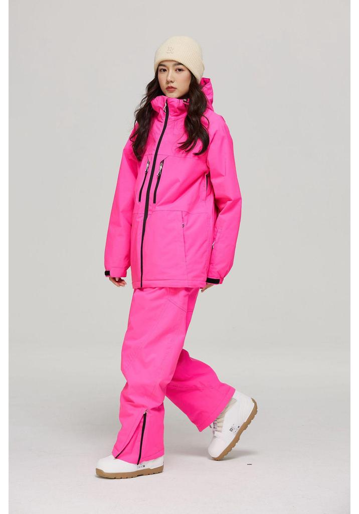 Unisex Windproof Warm Ski Suit Set for Outdoor Skiing (Single & Double Board, Plus Size Available)