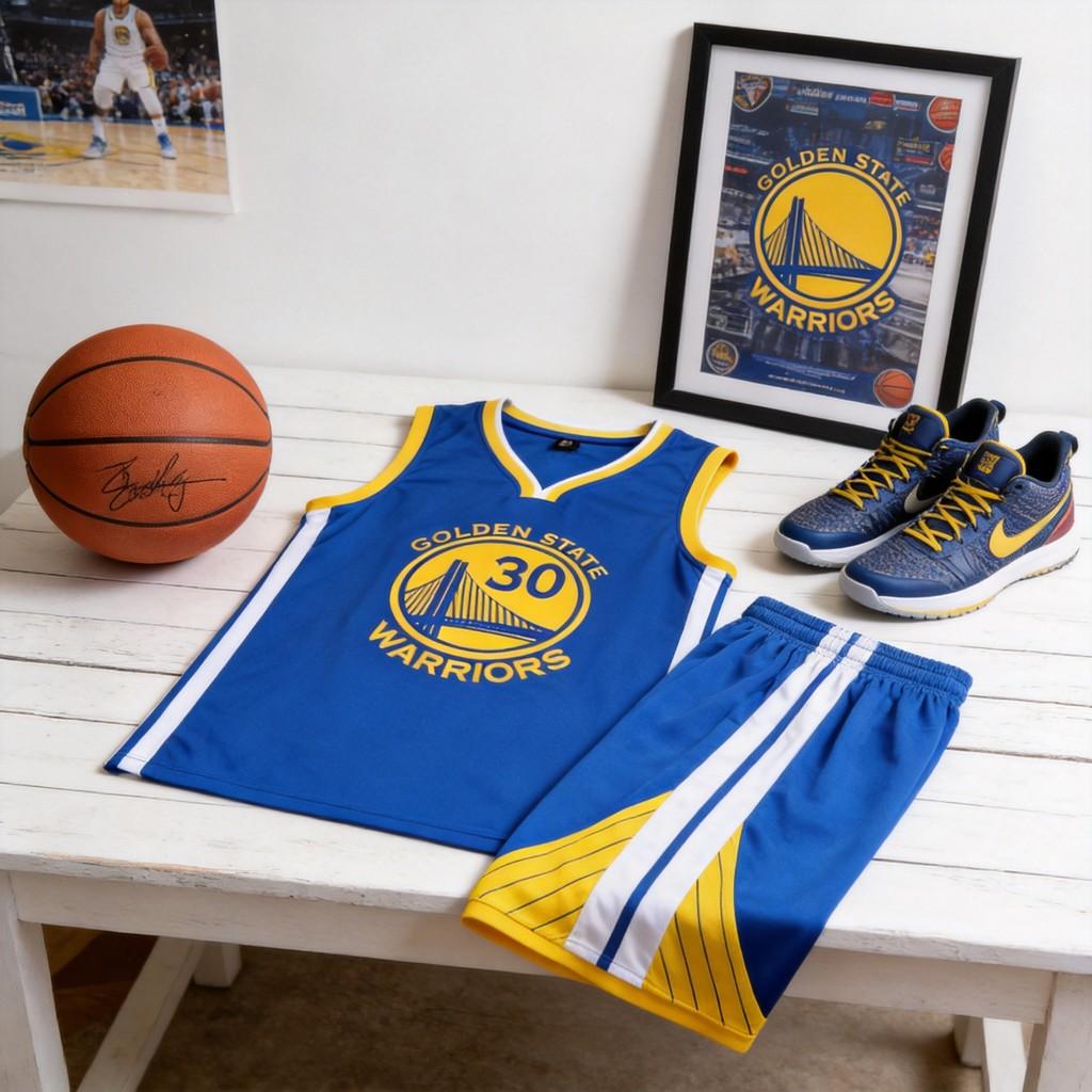Maglia da Basket Stephen Curry in Poliestere con Tessuto Traspirante per Uomo Adulto