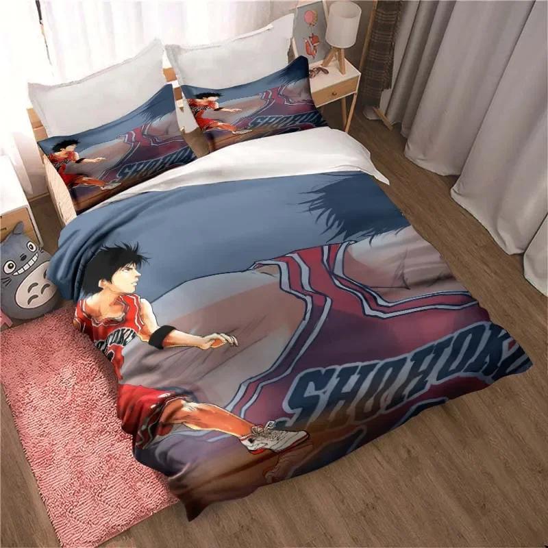 Slam Dunk Cartoon Printed Bedding Sets Exquisite Bed Supplies Set Duvet Cover Bed Comforter Set Bedding Set Luxury Birthday Gift