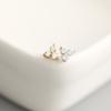 925 Silver Inlaid Crystal Geometric Clover Stud Earrings Light Luxury Mature Glamour Women Jewelry Accessories
