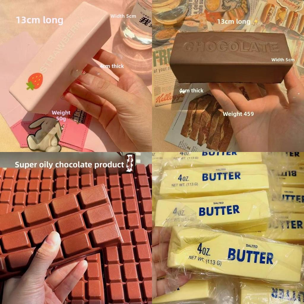 Simulated Butter Squeeze Pu Material Stress Relief Toy With Soft Texture For Adults And Kids