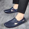 Men's Large Size Breathable Hollow Out Casual Slip On Shoes Lightweight Soft Sole Summer Footwear for Outdoor and Indoor Use