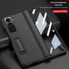 Samsung Z Fold5 Leather Case: Magnetic Hinge, Full Coverage, Stand, Cross-Border Protection