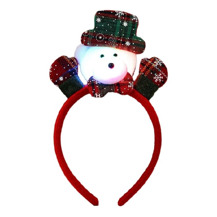 

Soft Glowing Headbands Breathable Cloth Reusable LED Holiday Headpiece For Long Wear During Festivities