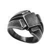 Punk Mens Ring Alloy Nordic Black Scandinavian Style Gathering Ring for Men Edgy Bold Fashion Accessory