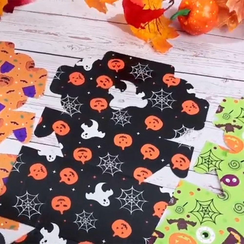 12/24Pcs Paper Halloween Treat Boxes Foldable Halloween Gift Boxes Trick or Treat