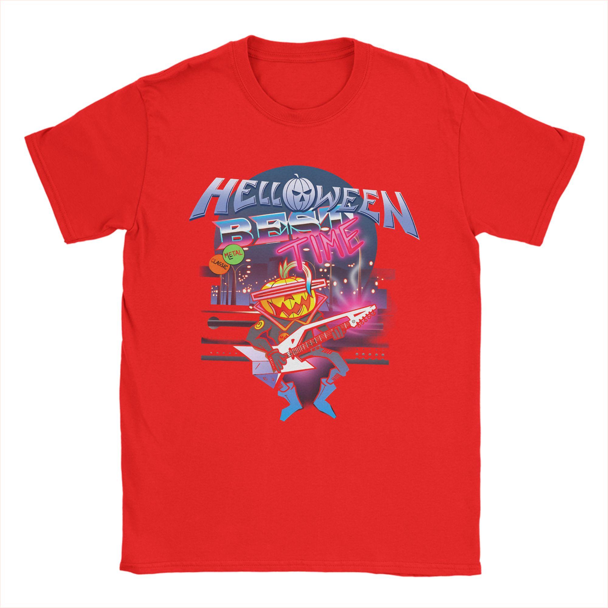 

Helloween Band The Best Time T Shirt Trendy Cool TShirts Short Sleeves Vintage Tops Summer Cotton Oversized Top Tees S