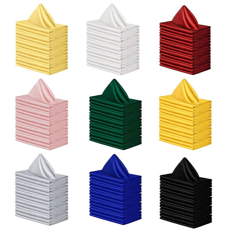 1Pc Polyester Napkin Cloth Table Dinner Plates Linen Handkerchief Towel For Hotel Wedding Party Events DIY Decoration