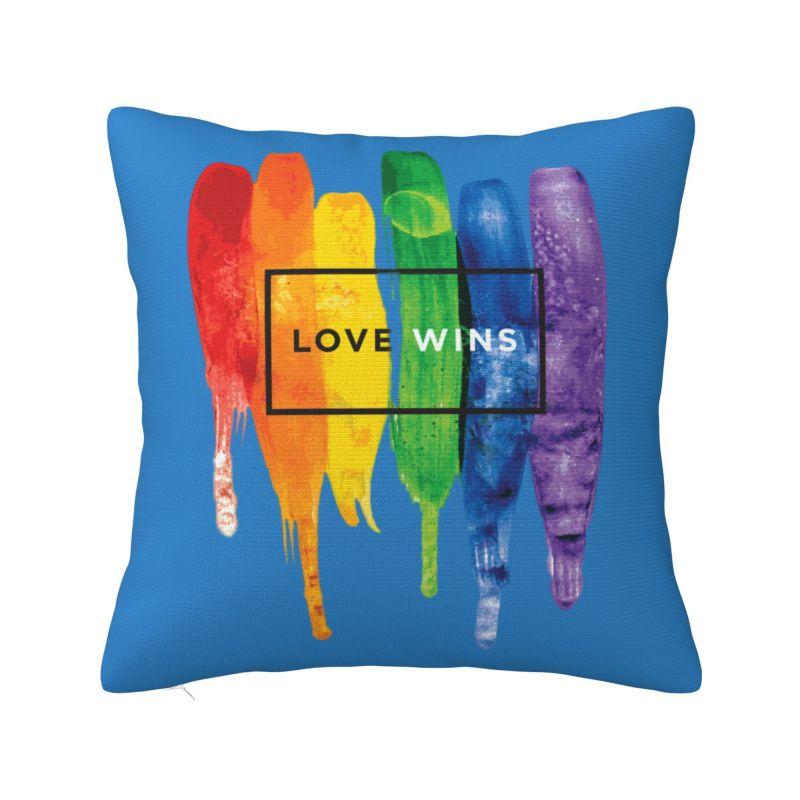 Distressed Gay Bear Pride Flag Stripe Throw Pillow Case Home Decor Cushions Cover For Sofa Car Seat Square Polyester Pillowslip