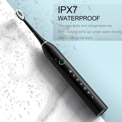 Elektrische Zahnbürste mit 4 Bürstenköpfen, 6 Modi, Smart-Timer, IPX7, wasserdicht, wiederaufladbar über USB, 42.000 VPM, Zahnbürstenset für Erwachsene