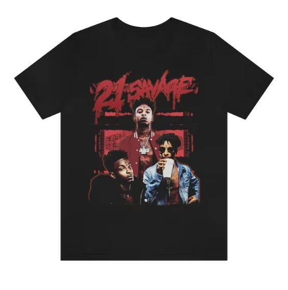 

26 21 Savage shirt Vintage Classic Bootleg Rap Tee Rapper T Shirt Unisex T-Shirt XXXXL