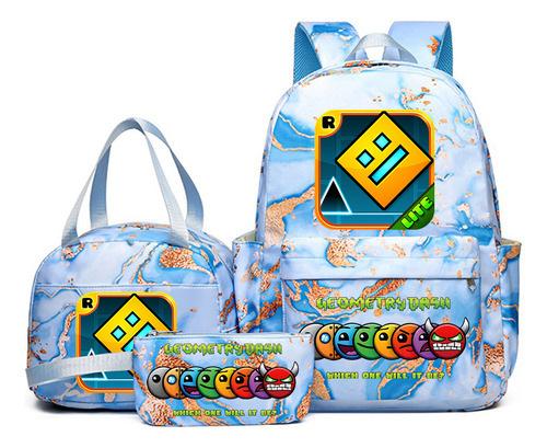 Backpack Student Schoolbag Lunch Bag Pencil Bag Three-Piece Set Ship according to the picture