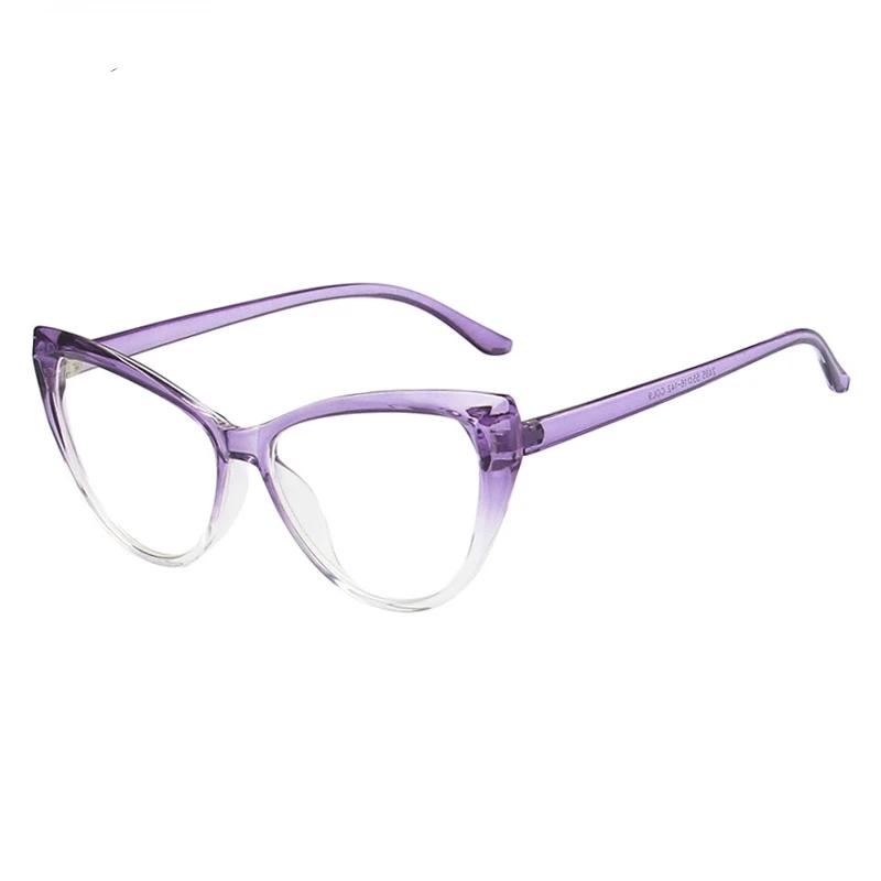 Cat Eye Anti Blue Light Glasses Blocking Computer Glasses Men Women Super Light Frame Eyeglasses Pink Clear