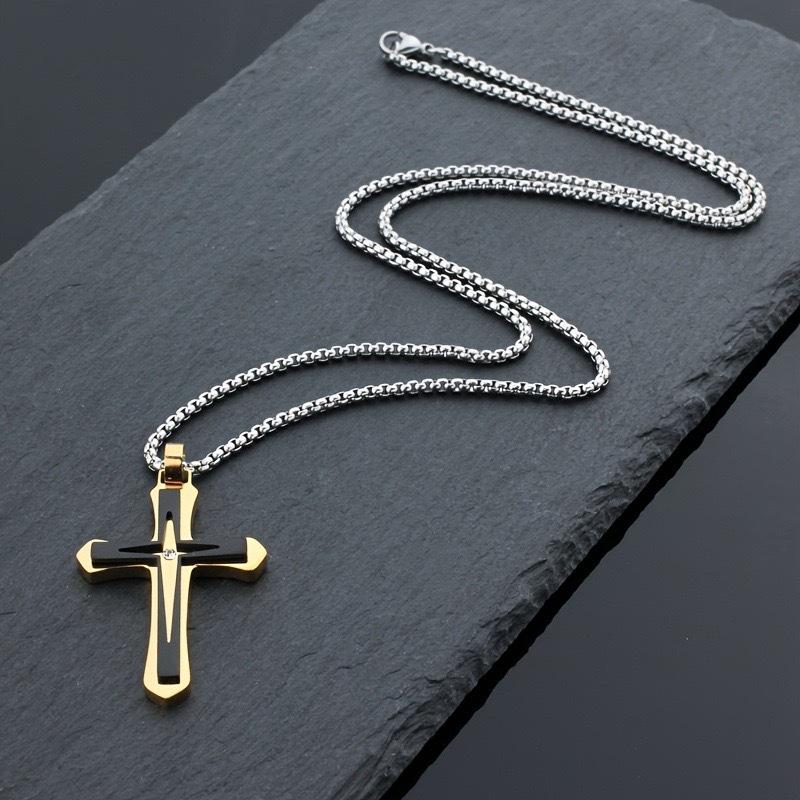 European and American Pendant Trends, Cross Necklaces, Trendy Men's Personalized Accessories 2026