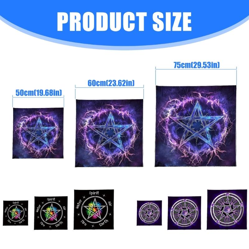 Divinations Tablecloth Star Symbol Astrology Tarots Card Tablecloth Altars Cloth Divinations Board Game Accessory