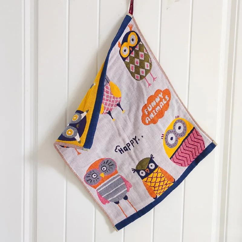 Babyhandtuch, weiches Hautgefühl, 4-lagig, bequem, nicht reizend, reinigende Baumwolle, verschiedene Drucke, Gesichtshandtuch für den Kindergarten