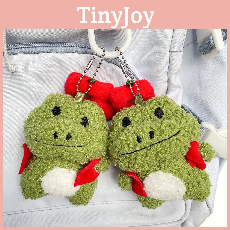 Adorable Soft Plush Frog Keychain Cute Musical Frog Car Accessory Green 9.5cm