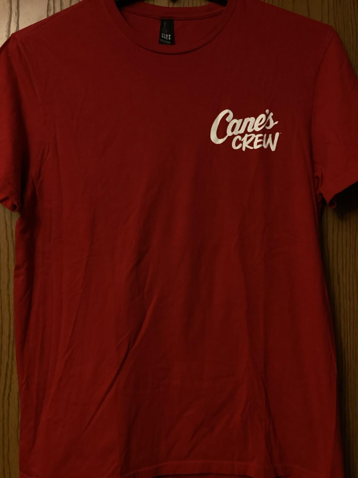 Raising Cane’s Chicken Fingers - CANE’S CREW - Red Shirt - 2 Sided- L - District S