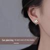 925 Sterling Silver Four-Leaf Clover Stud Earrings 2024 - Sleep-Friendly Ear Jewelry for Women.