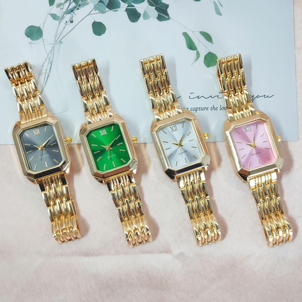 New Light Luxury Steel Belt Women'S Watch, Female Student Fashion Simple Square Quartz Watch