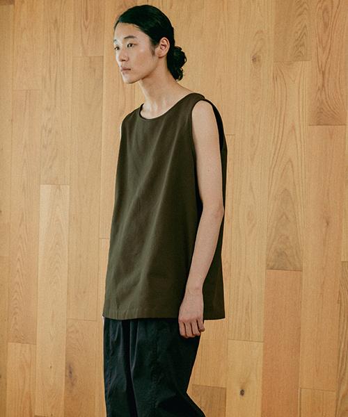 Mallen Unisex Oxford Sleeveless Khaki