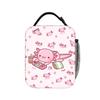 Cute Axolotl Salute Lunch Bag Leisure Lunch Box For Unisex Picnic Portable Insulated Cooler Bag Oxford Thermal Tote Handbags