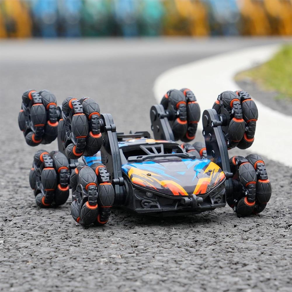 Eight-Wheel Swing Arm Drift Stunt Remote Control Car with LED Light Music and Spray Motor Racing Toy Gift from 3-12 Years