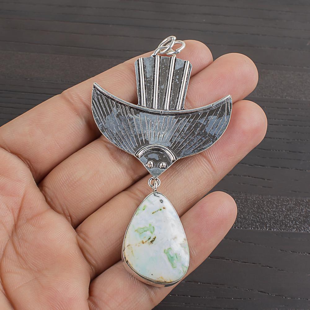 

Natural Verasite Gemstone 925 Sterling Silver Jewelry Designer Pendant 3 AJP-2083