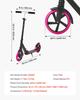 Kick Scooter for Kids Ages 8+, Teens & Adults, 2-Wheel Toddler Scooter with Adjustable Height Handlebar, Wide Anti-Slip Deck, Foldable Lightweight